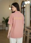 ออกแบบเสื้อทีมผ้าไทย รับผลิตเสื้อทีมผ้าไทย ทรงฮาวาย ด้านหน้า