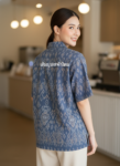 ออกแบบเสื้อทีมผ้าไทย รับผลิตเสื้อทีมผ้าไทย ทรงฮาวาย ด้านหน้า