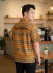 ออกแบบเสื้อทีมผ้าไทย รับผลิตเสื้อทีมผ้าไทย ทรงฮาวาย ด้านหน้า