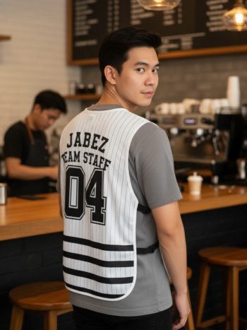 เสื้อกั๊กทีม JABEZ ลายด้านหลัง
