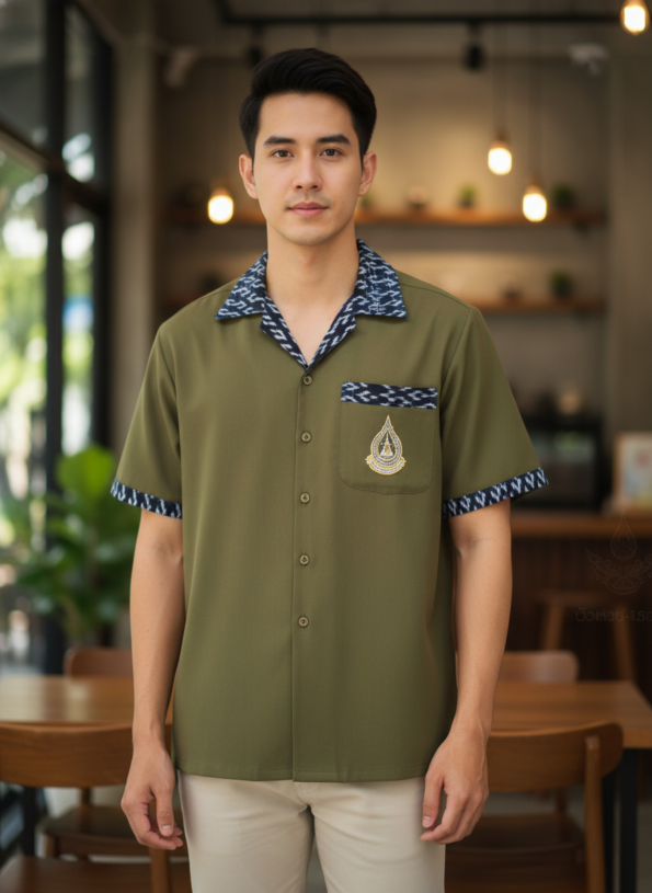 เสื้อทีมผ้าไทย สั่งทำตามคอนเซป ทรงฮาวาย