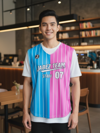 ออกแบบเสื้อกั๊ก รับผลิตเสื้อกั๊ก JABEZ ด้านหน้า
