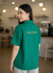 ออกแบบเสื้อทีมผ้าไทย รับผลิตเสื้อทีมผ้าไทย ทรงฮาวาย ด้านหน้า