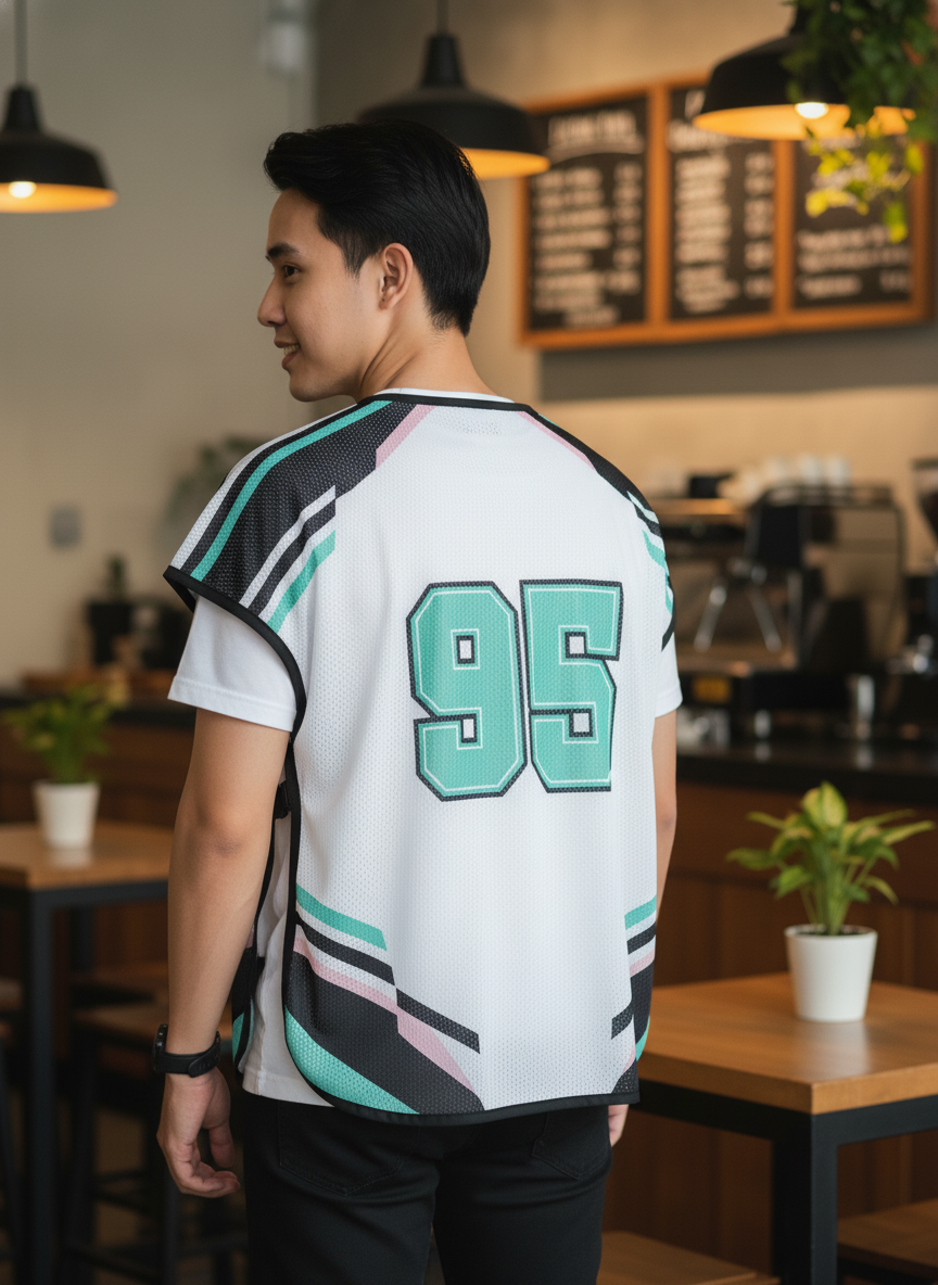 เสื้อกั๊กทีม JABEZ ลายด้านหลัง เสื้อกั๊กทีม JABEZ ลายด้านหลัง