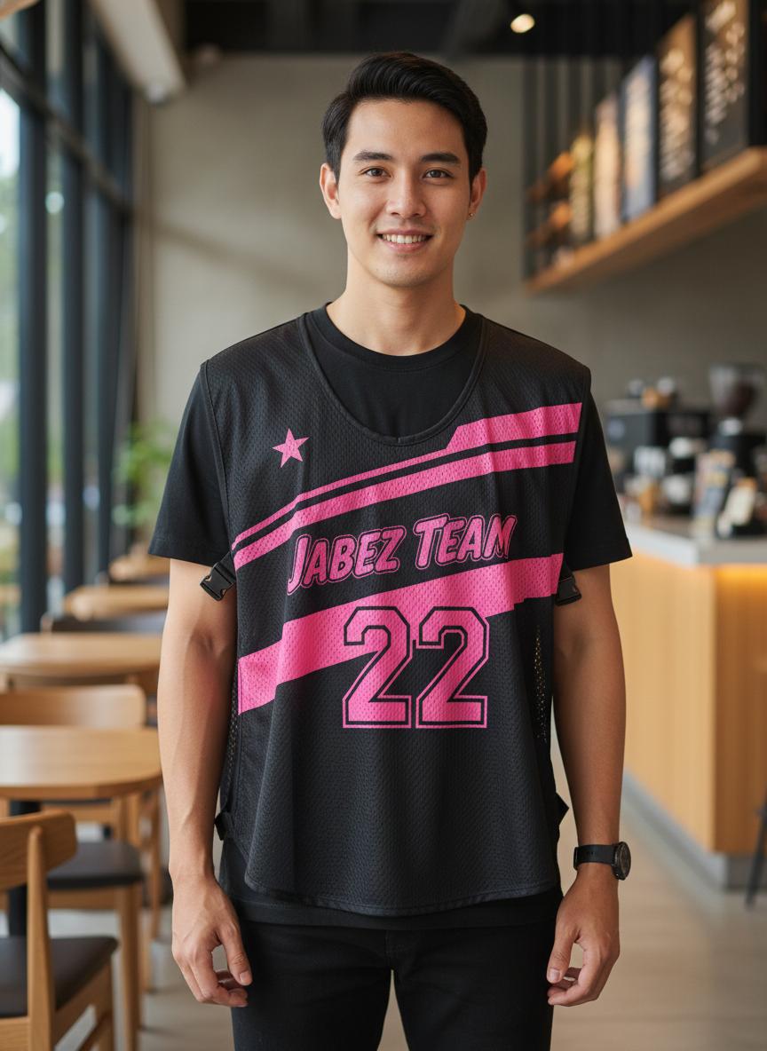 ออกแบบเสื้อกั๊ก รับผลิตเสื้อกั๊ก JABEZ ด้านหน้า ออกแบบเสื้อกั๊ก รับผลิตเสื้อกั๊ก JABEZ ด้านหน้า