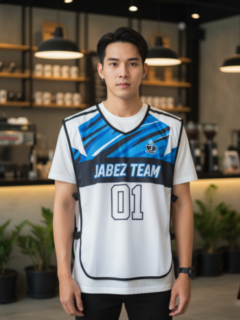 ออกแบบเสื้อกั๊ก รับผลิตเสื้อกั๊ก JABEZ ด้านหน้า