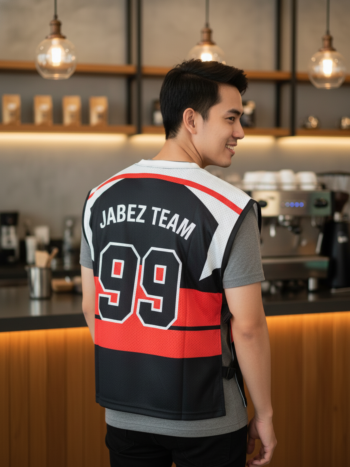 เสื้อกั๊กทีม JABEZ ลายด้านหลัง