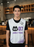 ออกแบบเสื้อกั๊ก รับผลิตเสื้อกั๊ก JABEZ ด้านหน้า