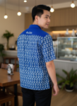 ออกแบบเสื้อทีมผ้าไทย รับผลิตเสื้อทีมผ้าไทย ทรงฮาวาย ด้านหน้า