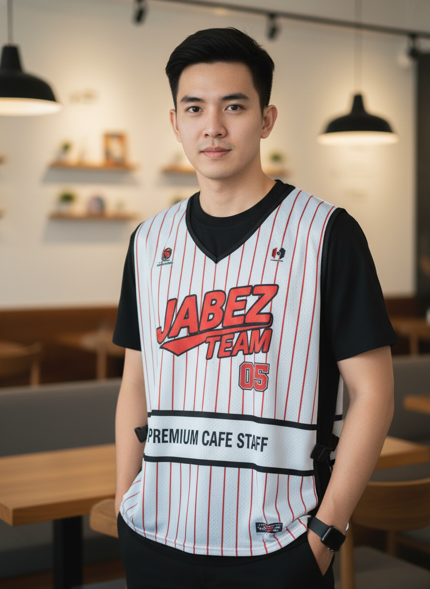 ออกแบบเสื้อกั๊ก รับผลิตเสื้อกั๊ก JABEZ ด้านหน้า ออกแบบเสื้อกั๊ก รับผลิตเสื้อกั๊ก JABEZ ด้านหน้า