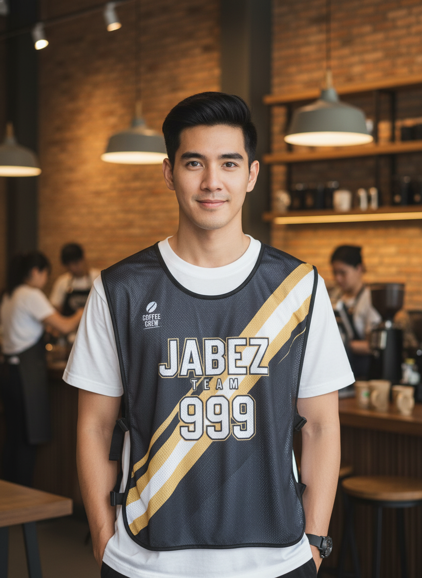 ออกแบบเสื้อกั๊ก รับผลิตเสื้อกั๊ก JABEZ ด้านหน้า ออกแบบเสื้อกั๊ก รับผลิตเสื้อกั๊ก JABEZ ด้านหน้า