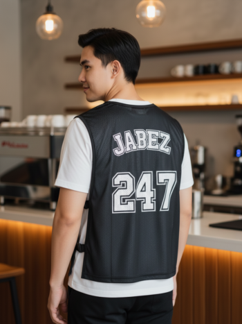 เสื้อกั๊กทีม JABEZ ลายด้านหลัง