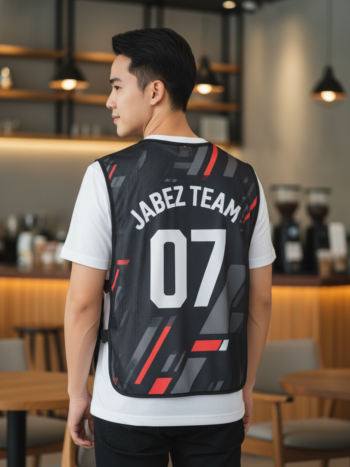 เสื้อกั๊กทีม JABEZ ลายด้านหลัง