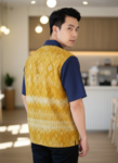 ออกแบบเสื้อทีมผ้าไทย รับผลิตเสื้อทีมผ้าไทย ทรงฮาวาย ด้านหน้า