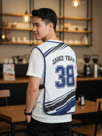 เสื้อกั๊กทีม JABEZ ลายด้านหลัง
