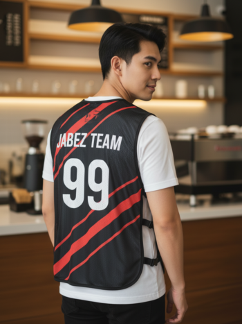 เสื้อกั๊กทีม JABEZ ลายด้านหลัง