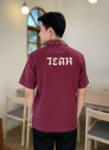 ออกแบบเสื้อทีมผ้าไทย รับผลิตเสื้อทีมผ้าไทย ทรงฮาวาย ด้านหน้า