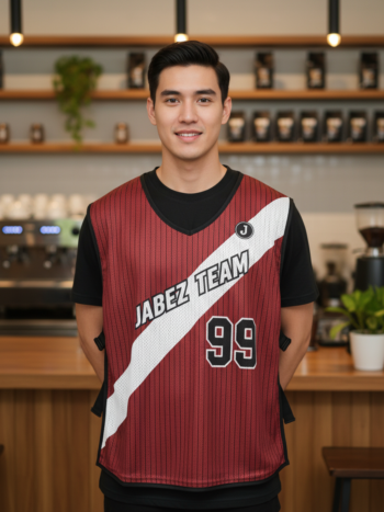 ออกแบบเสื้อกั๊ก รับผลิตเสื้อกั๊ก JABEZ ด้านหน้า