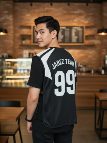 เสื้อกั๊กทีม JABEZ ลายด้านหลัง