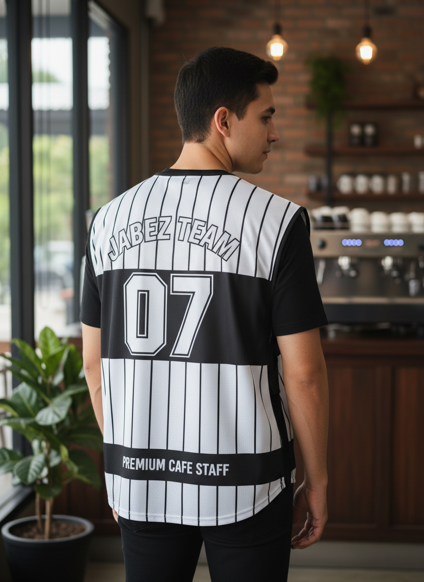 เสื้อกั๊กทีม JABEZ ลายด้านหลัง เสื้อกั๊กทีม JABEZ ลายด้านหลัง