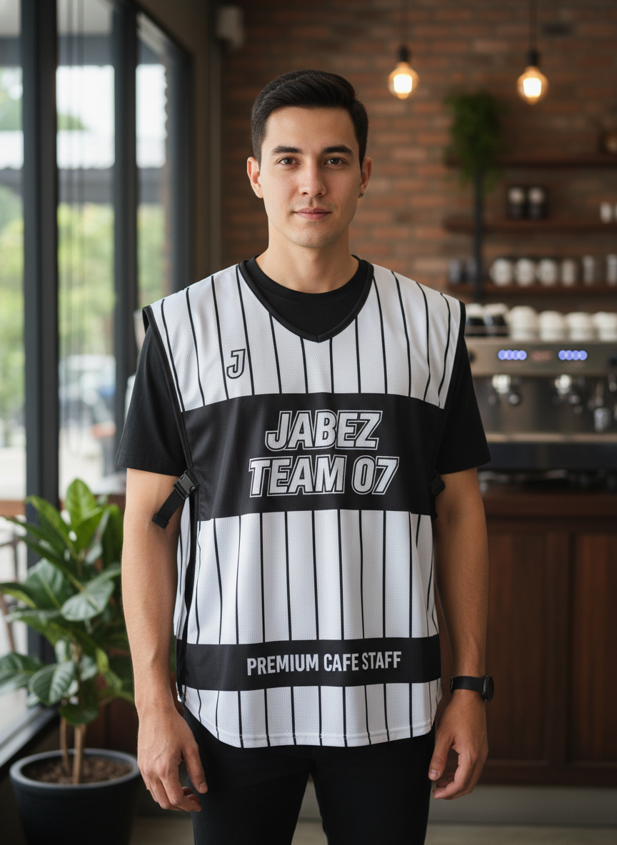 ออกแบบเสื้อกั๊ก รับผลิตเสื้อกั๊ก JABEZ ด้านหน้า ออกแบบเสื้อกั๊ก รับผลิตเสื้อกั๊ก JABEZ ด้านหน้า