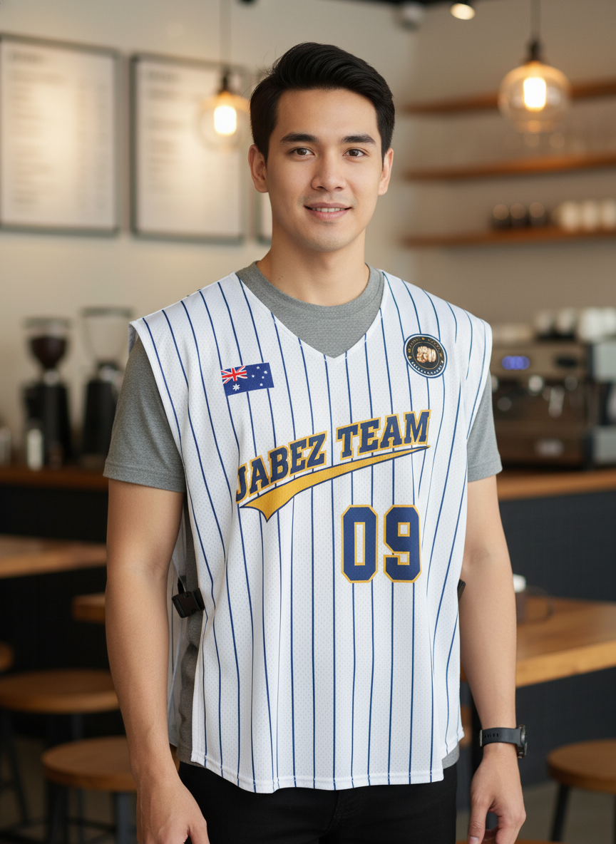 ออกแบบเสื้อกั๊ก รับผลิตเสื้อกั๊ก JABEZ ด้านหน้า ออกแบบเสื้อกั๊ก รับผลิตเสื้อกั๊ก JABEZ ด้านหน้า