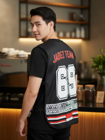 เสื้อกั๊กทีม JABEZ ลายด้านหลัง