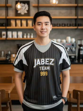 ออกแบบเสื้อกั๊ก รับผลิตเสื้อกั๊ก JABEZ ด้านหน้า