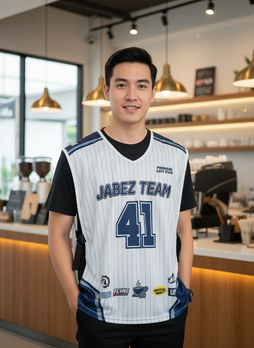ออกแบบเสื้อกั๊ก รับผลิตเสื้อกั๊ก JABEZ ด้านหน้า ออกแบบเสื้อกั๊ก รับผลิตเสื้อกั๊ก JABEZ ด้านหน้า