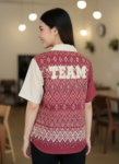 ออกแบบเสื้อทีมผ้าไทย รับผลิตเสื้อทีมผ้าไทย ทรงฮาวาย ด้านหน้า