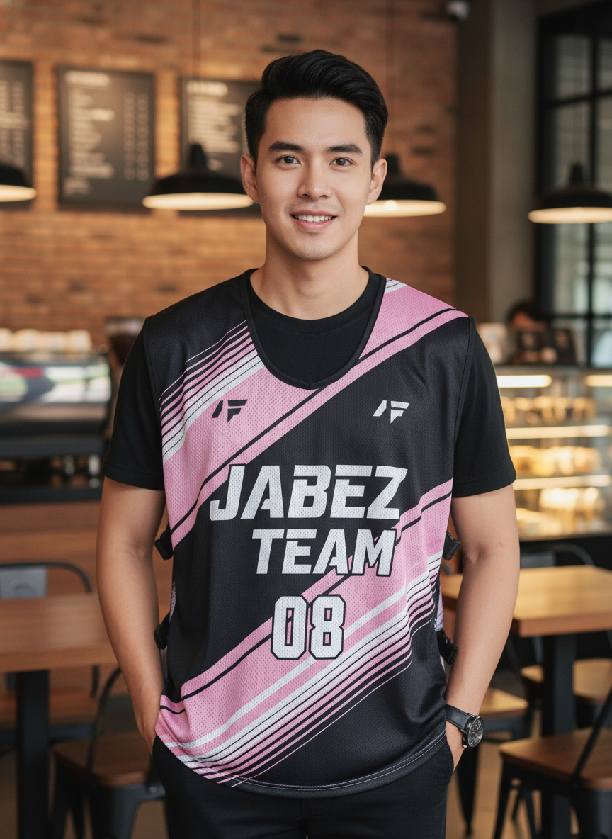 ออกแบบเสื้อกั๊ก รับผลิตเสื้อกั๊ก JABEZ ด้านหน้า ออกแบบเสื้อกั๊ก รับผลิตเสื้อกั๊ก JABEZ ด้านหน้า
