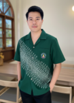 ออกแบบเสื้อทีมผ้าไทย รับผลิตเสื้อทีมผ้าไทย ทรงฮาวาย ด้านหน้า