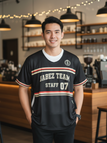 ออกแบบเสื้อกั๊ก รับผลิตเสื้อกั๊ก JABEZ ด้านหน้า