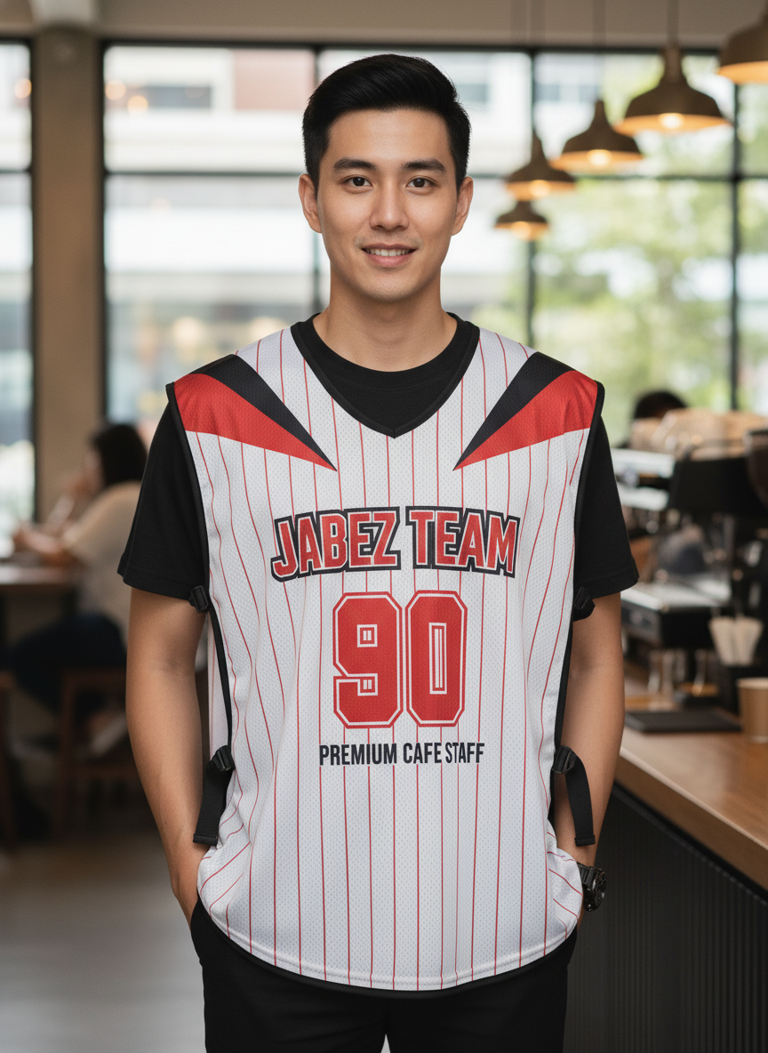 ออกแบบเสื้อกั๊ก รับผลิตเสื้อกั๊ก JABEZ ด้านหน้า ออกแบบเสื้อกั๊ก รับผลิตเสื้อกั๊ก JABEZ ด้านหน้า