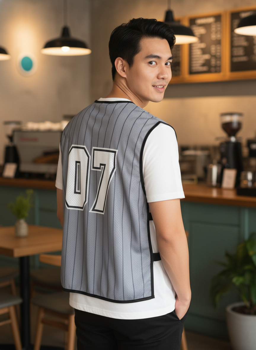 เสื้อกั๊กทีม JABEZ ลายด้านหลัง เสื้อกั๊กทีม JABEZ ลายด้านหลัง