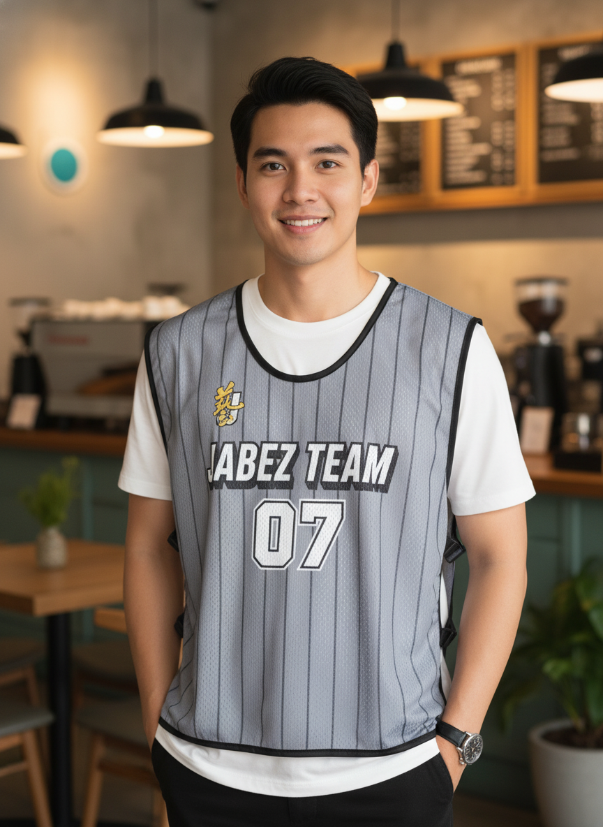 ออกแบบเสื้อกั๊ก รับผลิตเสื้อกั๊ก JABEZ ด้านหน้า ออกแบบเสื้อกั๊ก รับผลิตเสื้อกั๊ก JABEZ ด้านหน้า