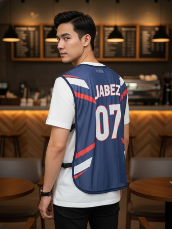 เสื้อกั๊กทีม JABEZ ลายด้านหลัง