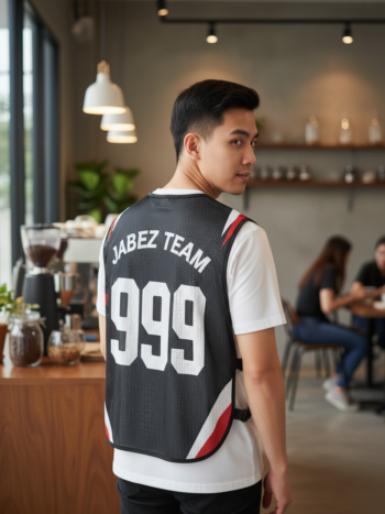 เสื้อกั๊กทีม JABEZ ลายด้านหลัง