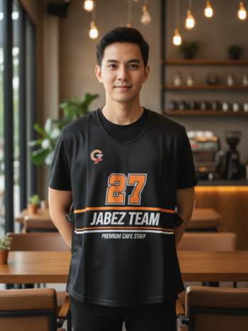 ออกแบบเสื้อกั๊ก รับผลิตเสื้อกั๊ก JABEZ ด้านหน้า