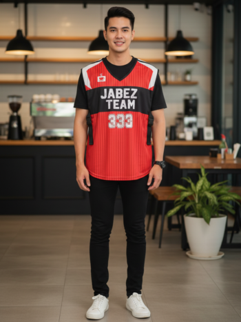 ออกแบบเสื้อกั๊ก รับผลิตเสื้อกั๊ก JABEZ ด้านหน้า