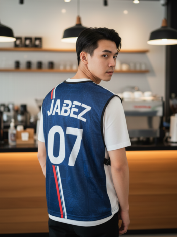 เสื้อกั๊กทีม JABEZ ลายด้านหลัง