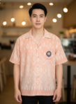 ออกแบบเสื้อทีมผ้าไทย รับผลิตเสื้อทีมผ้าไทย ทรงฮาวาย ด้านหน้า