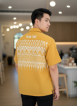 ออกแบบเสื้อทีมผ้าไทย รับผลิตเสื้อทีมผ้าไทย ทรงฮาวาย ด้านหน้า