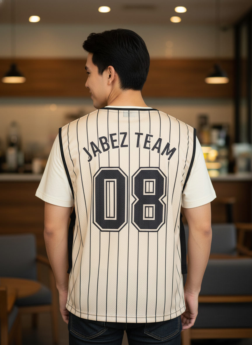 เสื้อกั๊กทีม JABEZ ลายด้านหลัง เสื้อกั๊กทีม JABEZ ลายด้านหลัง