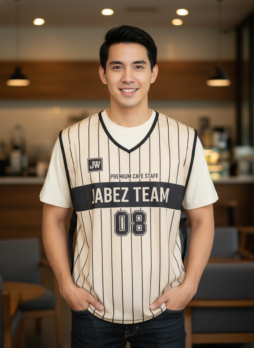 ออกแบบเสื้อกั๊ก รับผลิตเสื้อกั๊ก JABEZ ด้านหน้า ออกแบบเสื้อกั๊ก รับผลิตเสื้อกั๊ก JABEZ ด้านหน้า