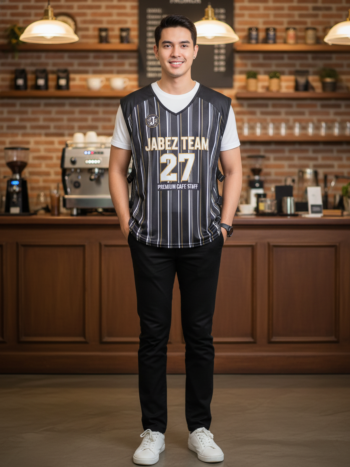 ออกแบบเสื้อกั๊ก รับผลิตเสื้อกั๊ก JABEZ ด้านหน้า