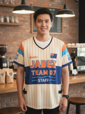 ออกแบบเสื้อกั๊ก รับผลิตเสื้อกั๊ก JABEZ ด้านหน้า