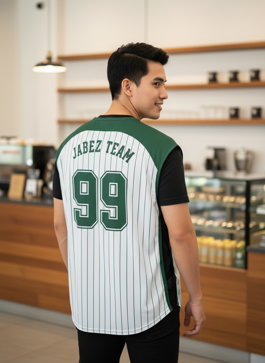 เสื้อกั๊กทีม JABEZ ลายด้านหลัง เสื้อกั๊กทีม JABEZ ลายด้านหลัง