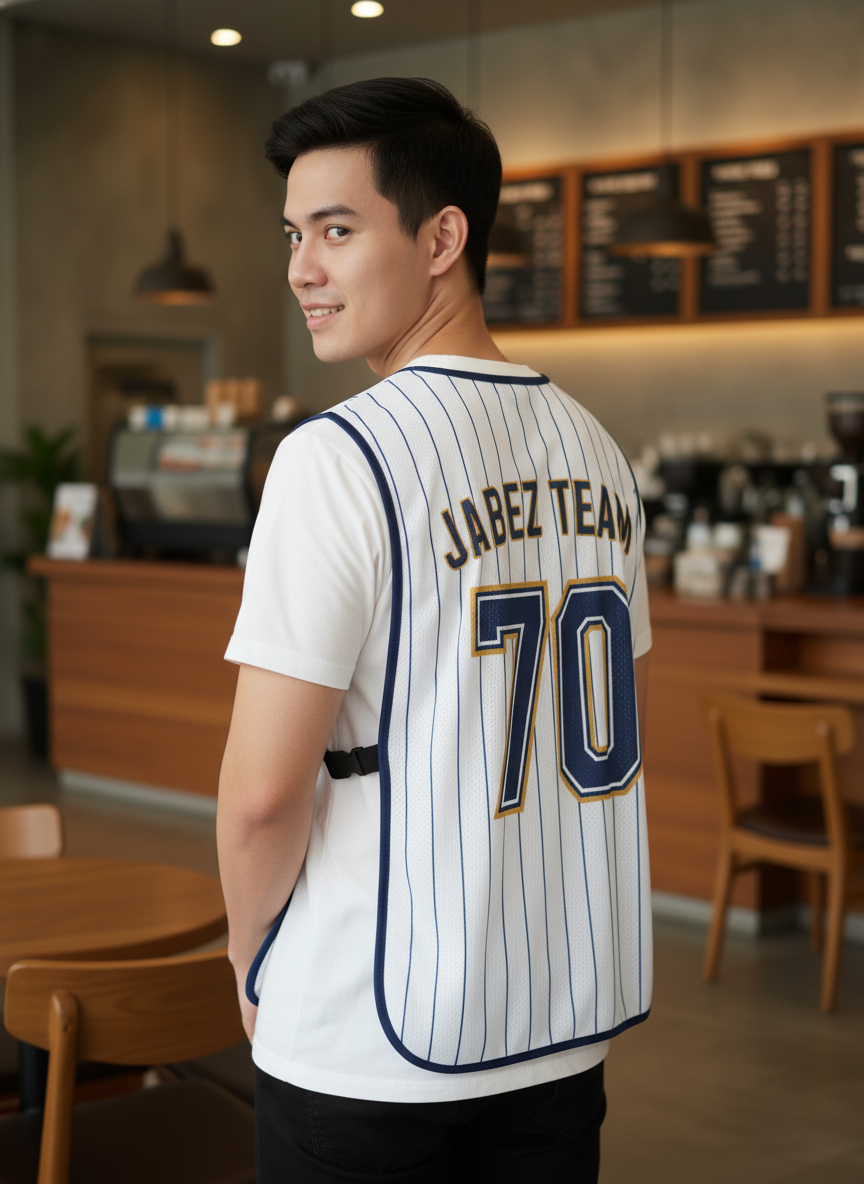 เสื้อกั๊กทีม JABEZ ลายด้านหลัง เสื้อกั๊กทีม JABEZ ลายด้านหลัง