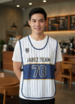 ออกแบบเสื้อกั๊ก รับผลิตเสื้อกั๊ก JABEZ ด้านหน้า